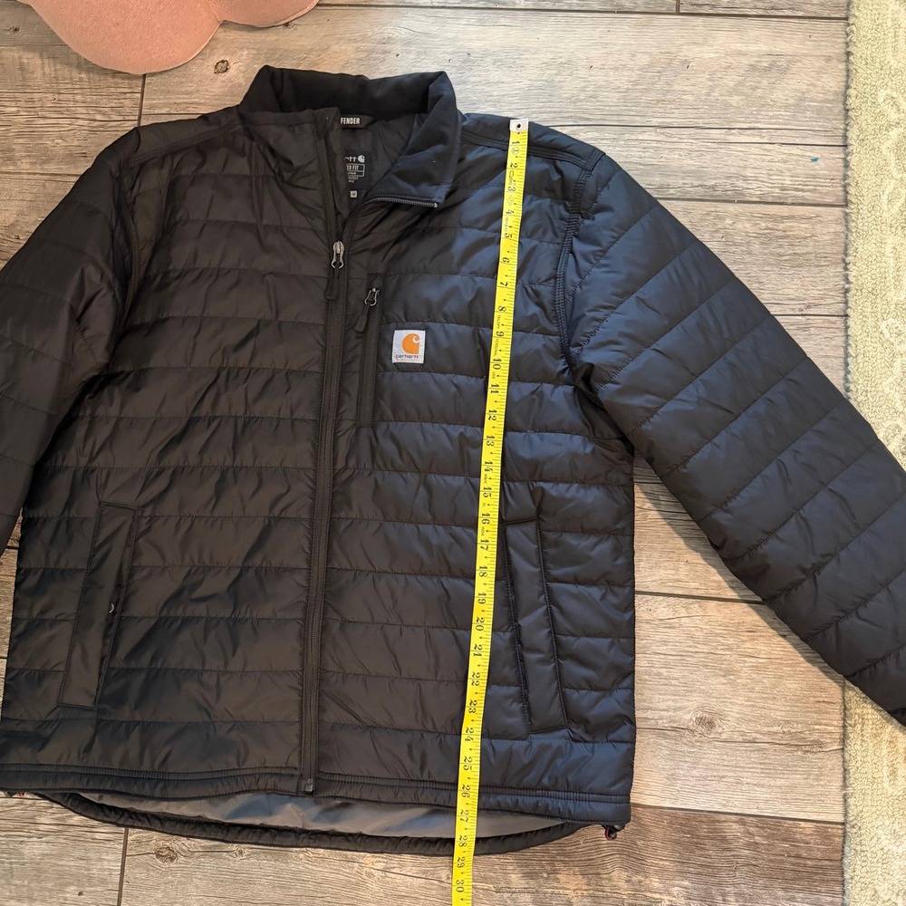 Carhartt Rain Defender Relaxed Fit Insulated Jacket Black 102208-001 Mens L - Picture 9 of 10